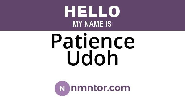 Patience Udoh