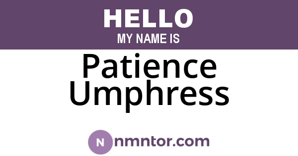 Patience Umphress