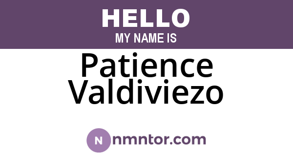 Patience Valdiviezo