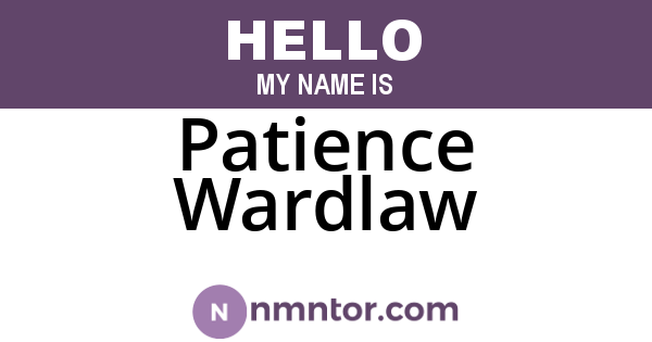 Patience Wardlaw