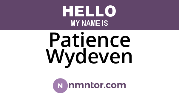 Patience Wydeven