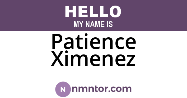 Patience Ximenez
