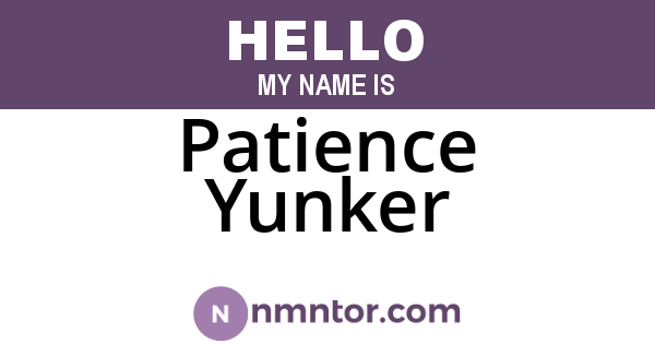 Patience Yunker