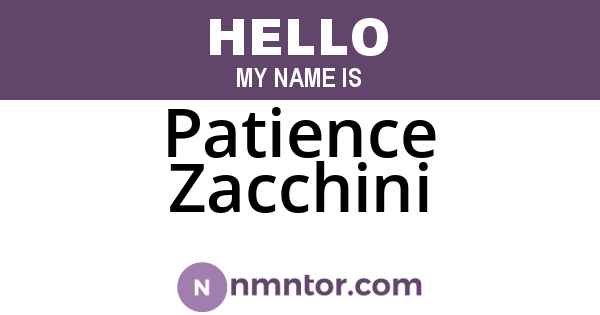 Patience Zacchini