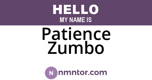 Patience Zumbo