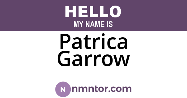 Patrica Garrow