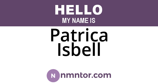 Patrica Isbell