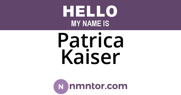 Patrica Kaiser