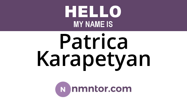 Patrica Karapetyan