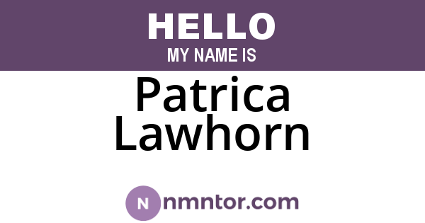 Patrica Lawhorn