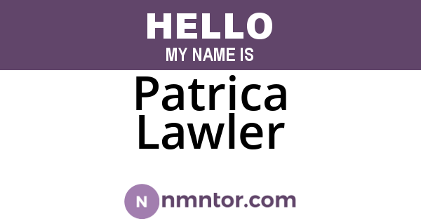 Patrica Lawler