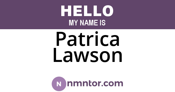 Patrica Lawson