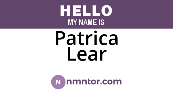 Patrica Lear