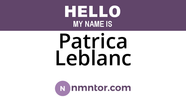 Patrica Leblanc