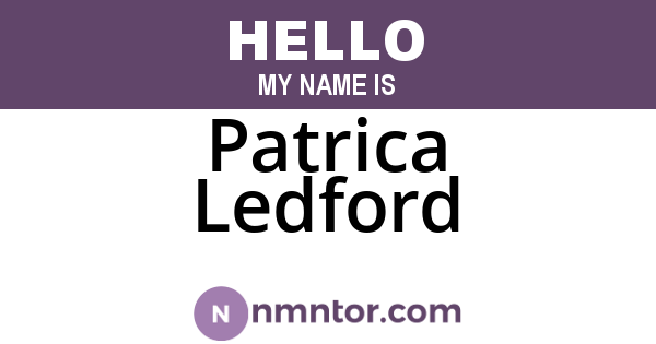 Patrica Ledford