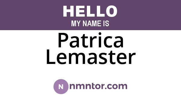 Patrica Lemaster