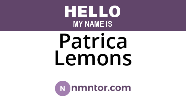 Patrica Lemons
