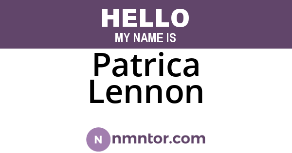 Patrica Lennon