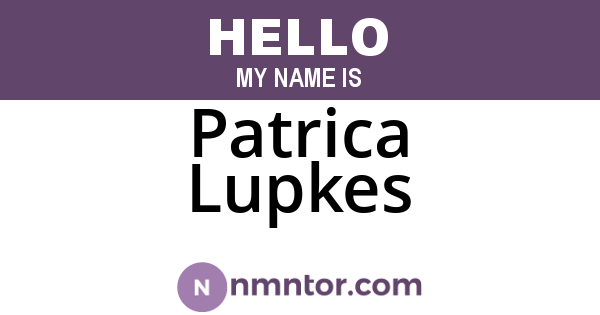 Patrica Lupkes