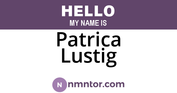 Patrica Lustig