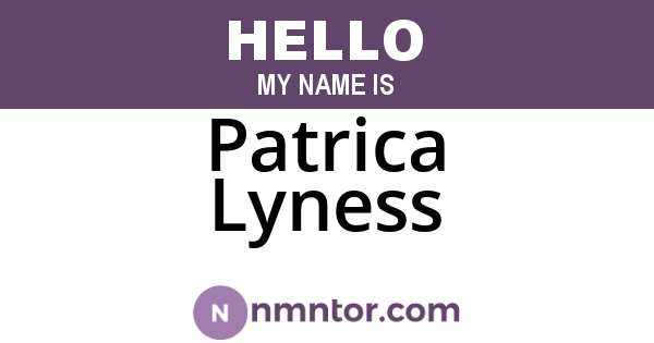 Patrica Lyness