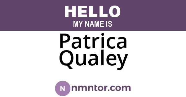 Patrica Qualey