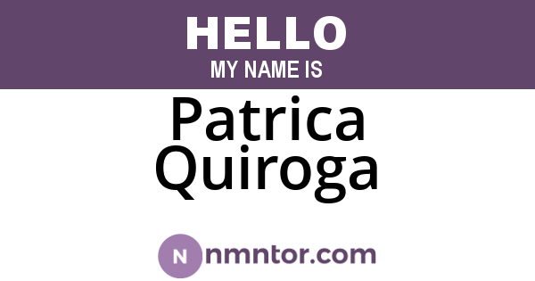 Patrica Quiroga