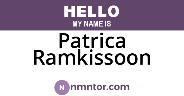 Patrica Ramkissoon
