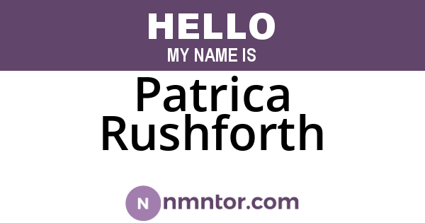 Patrica Rushforth