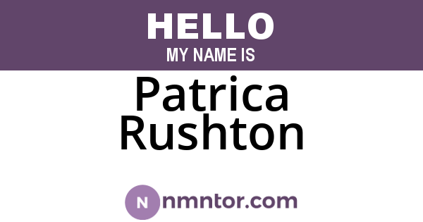 Patrica Rushton