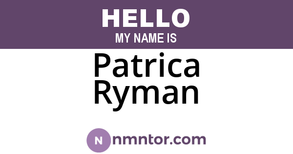 Patrica Ryman