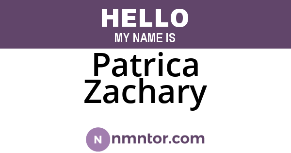 Patrica Zachary