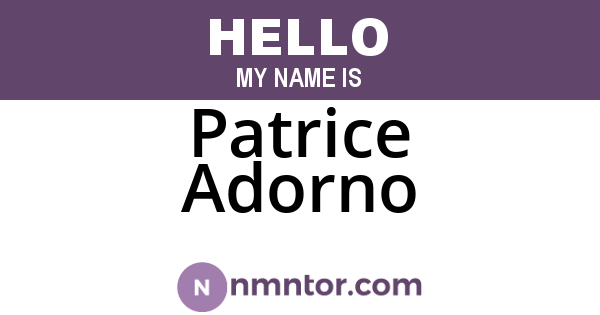 Patrice Adorno