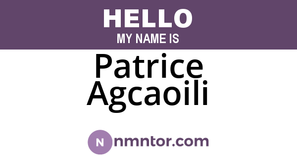 Patrice Agcaoili