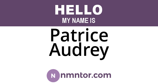 Patrice Audrey