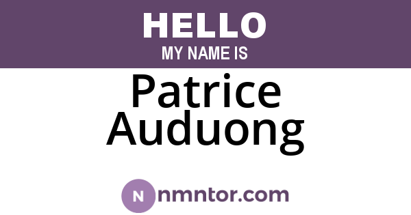 Patrice Auduong