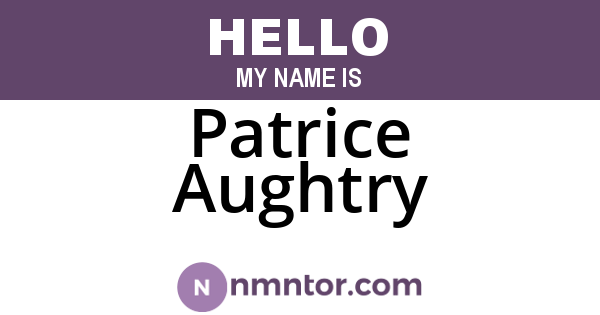 Patrice Aughtry