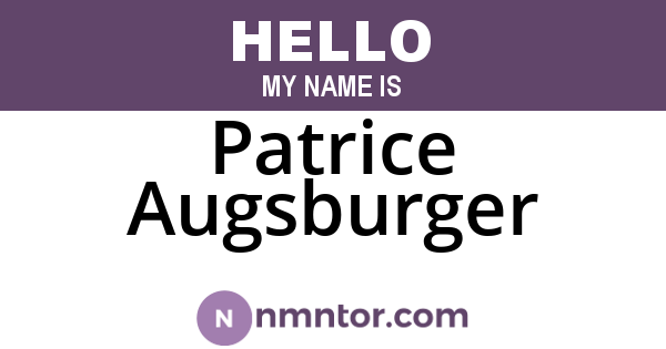 Patrice Augsburger