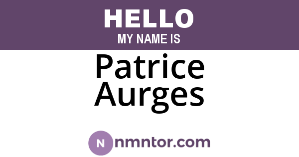 Patrice Aurges