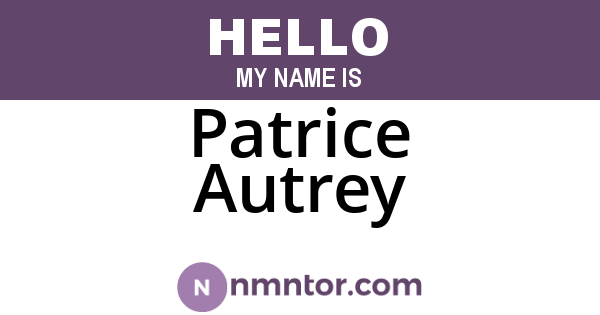 Patrice Autrey