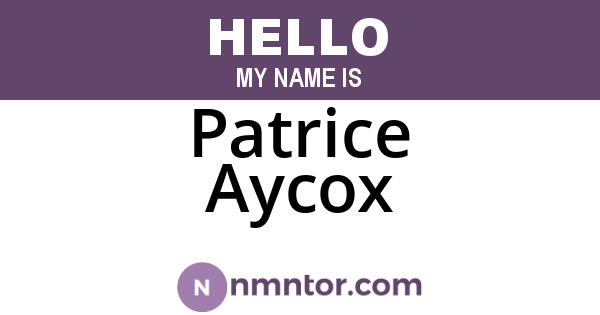 Patrice Aycox
