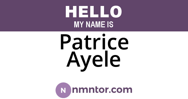 Patrice Ayele