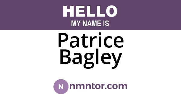 Patrice Bagley