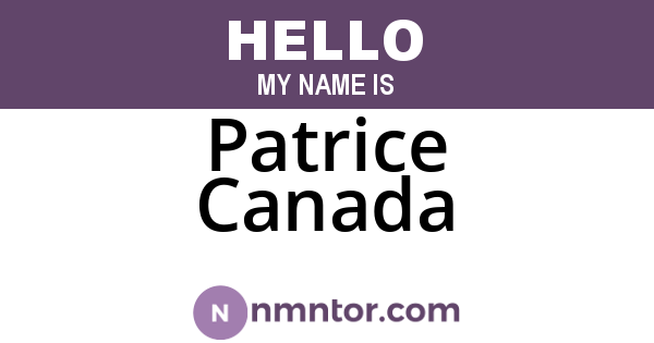 Patrice Canada