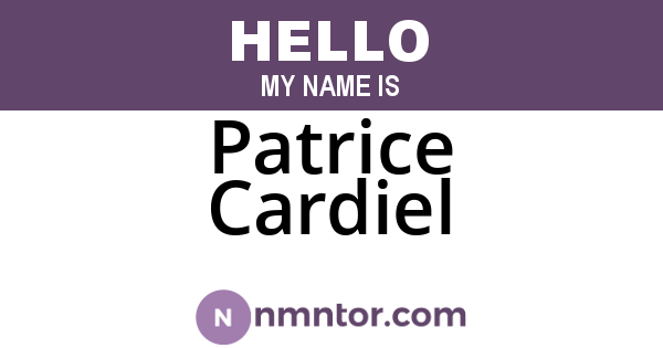 Patrice Cardiel
