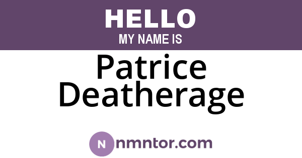 Patrice Deatherage