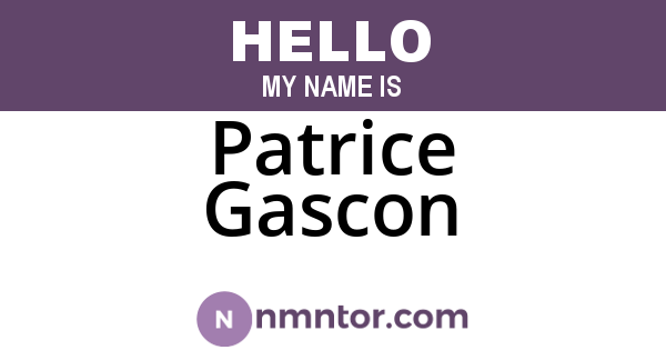 Patrice Gascon