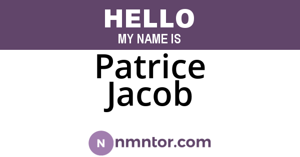 Patrice Jacob