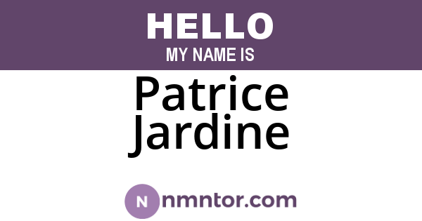 Patrice Jardine