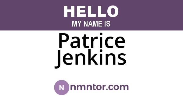 Patrice Jenkins